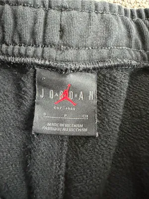 Jordan Flight Fleece Black Jogger Sweatpants Zip Pockets Men’s Small thumbnail 5