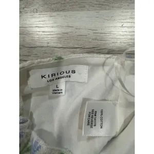 Kirious Los Angeles Blue Floral Lace Tie Back Corset Top Cottagecore thumbnail 7