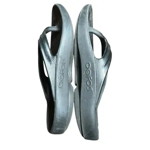 Oofos OOlala Luxe Flip Flop Thong Recovery Sandal Women's‎ Size 8 Black #S54-6 thumbnail 9