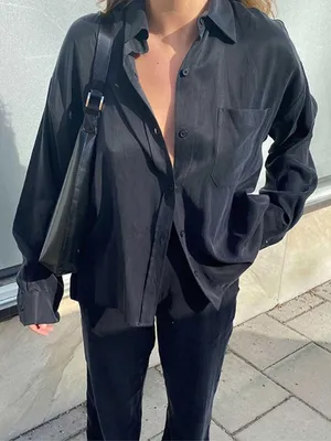 NWOT Djerf Avenue On The Go Shirt in Ash thumbnail 1