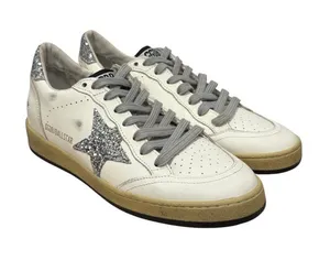 NEW Golden Goose Ball Star Leather Glitter Sneakers Size 36 US 6 thumbnail 1