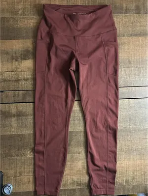 Yogalicious Lux Burgundy High-Waist Pocket Leggings Size S thumbnail 3