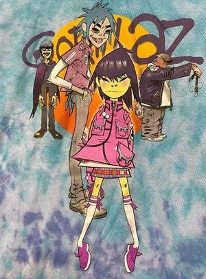 The Gorillaz Phase 1 Celebrity Take Down Rock Tie Dye size Small thumbnail 2