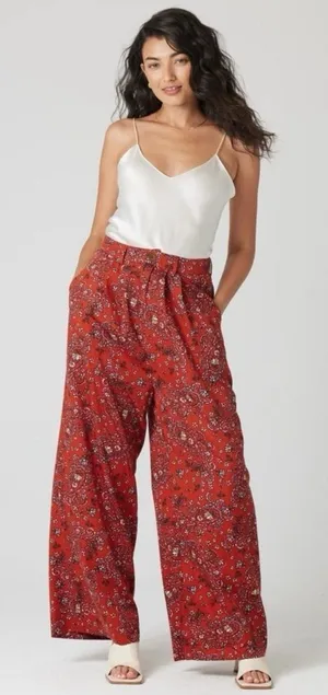 NWT Bila 77 Curson‎ Baked Clay High Rise Wide Leg Pants thumbnail 1