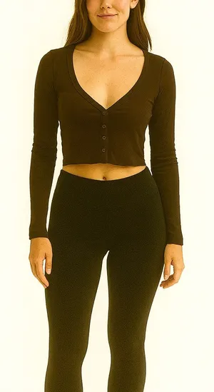 Urban Outfitters Out From Under Size Small Brown Ribbed Top. thumbnail 1