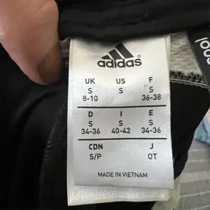 Adidas Unisex Track Pants S Black White Stripes Climacool Tapered Fit thumbnail 3