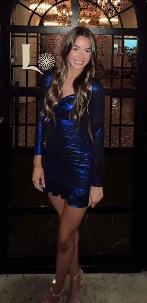 Boutique blue mini dress thumbnail 3