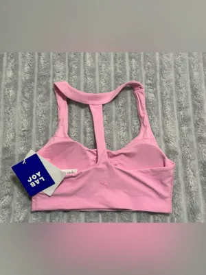 JoyLab Pink T-Back Crop Sports Bra thumbnail 2