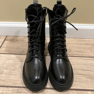 Combat Boots Lace Up Side Zipper Boots Stylish Faux Leather Boots booties pu leather winter shoes thumbnail 7