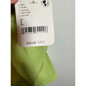 Brand New Free People Movement Women's Large Chartreuse Green Mini Skirt thumbnail 4