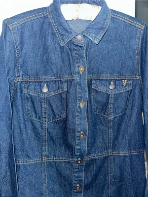 NWOT Frye Denim Button Down Mini Dress Dark Wash thumbnail 6