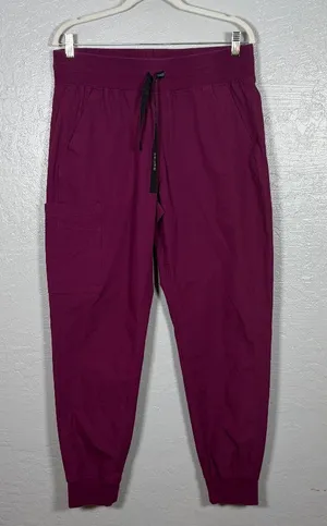 Carhartt Force Women L Wine Maroon Essential Jogger Scrub Pants Medical Nurse thumbnail 1