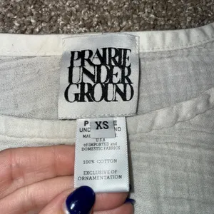 Prairie Underground Gauze Top Womens XS White Excellent Cotton Dolman Sleeve thumbnail 2