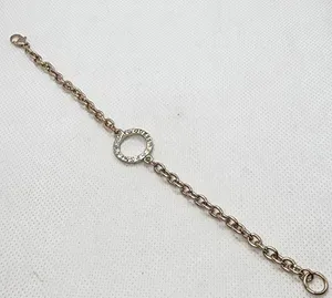 Guess Open Circle Gold & Rhinestone Bracelet thumbnail 3