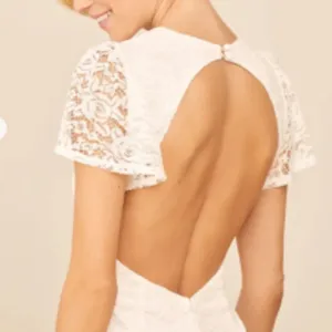 LULU's Sophisticate Bridal Wedding Floral Lace Flowy Mermaid Trumpet Gown NWOT thumbnail 3