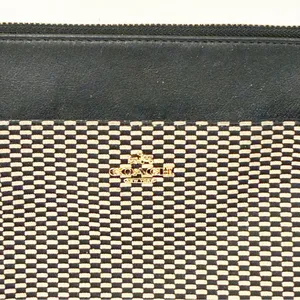 Coach Kitt Jacquard Tan Black Leather Crossbody‎ Bag thumbnail 2
