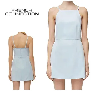 New. French Connection baby blue mini dress. MSRP $168. Size 6 thumbnail 11