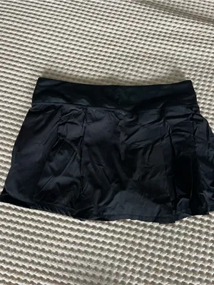 Black Active Mini Skirt with Built-In Shorts thumbnail 3
