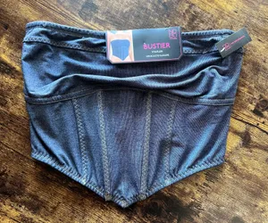 NOBO | women’s denim bustier. Size: XL. thumbnail 1