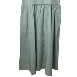 COS Cotton Contrast Panel Maxi Dress Sage Green Coastal Resort Travel Chic L thumbnail 4