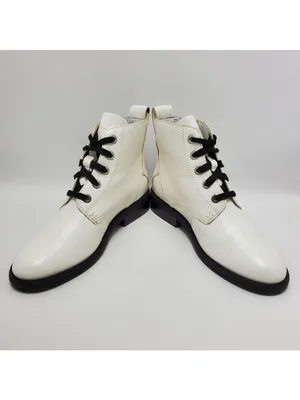 White Abound Combat Side Zip Lace Up Boot Size 8.5 thumbnail 9