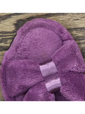 Isotoner Terry Double Band Non-Slip Slippers Purple 7.5-8 thumbnail 8