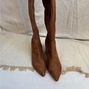 Steve Madden Women's Over the Knee Nifty Boots Brown Faux Suede Size 7M thumbnail 6