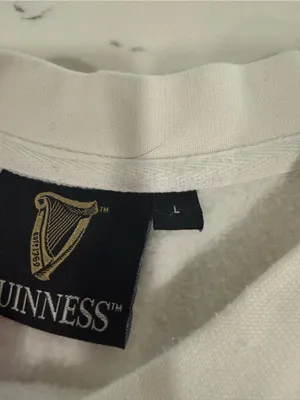 Guinness White Black & Purple Script Graphic Crewneck thumbnail 3