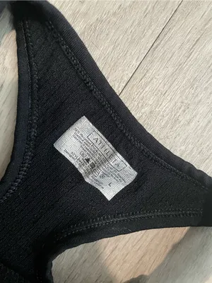 Athleta Black Ribbed Tank thumbnail 2