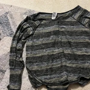 FREE PEOPLE oversized‎ space dye striped scoop neck balloon sleeve top thumbnail 9