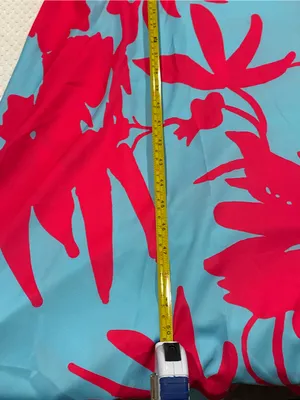 Sleeveless Maxi Dress in Turquoise with Hot Pink Floral Print thumbnail 6
