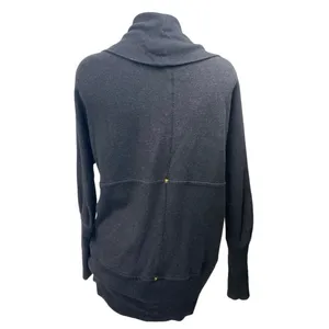 Aritzia Wilfred Women's Black Open Front Long Sleeve Knit Cardigan Sweater Top S thumbnail 2