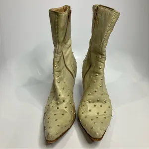 Los Canelos tan leather heeled boots‎ women’s size 25 approximately size 7 thumbnail 2