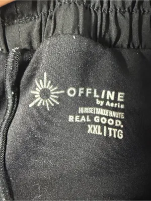 Offline by Aerie Womens XXL Black High Rise Running Shorts Athletic Lined thumbnail 4