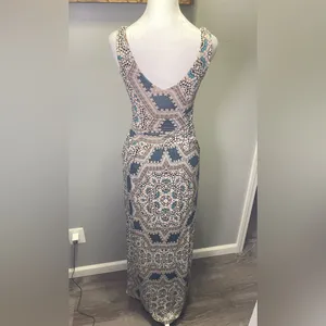 Anthropologie Maeve Women's Jantina Mosaic Print Maxi‎ Dress Size XSmall thumbnail 4