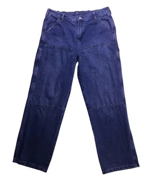 Gap Carpenter Jeans Women 18 Husky Blue Excellent 90s‎ Style Double Knee Denim thumbnail 1