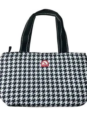 Igloo Houndstooth Insulated Soft Cooler Lunch Tote Bag Canvas Reusable Black thumbnail 1