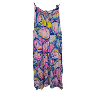 Lilly Pulitzer Women's Dress Margot‎ Swing In Blue Peri Pinch Pinch Tassel Small thumbnail 5
