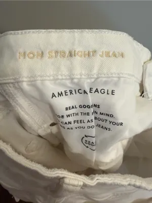 American Eagle Outfitters White Mom Straight Jean thumbnail 7