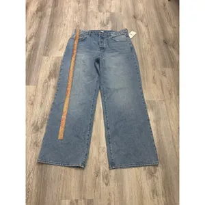 Billabong Rachel Low Waist Jeans Medium Indigo Fade Wide Leg Denim 31 NEW thumbnail 8