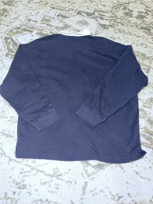Hollister Navy Rugby Collar Sweatshirt Pullover XXL thumbnail 3