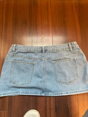 Jean Mini Skirt Shein thumbnail 2