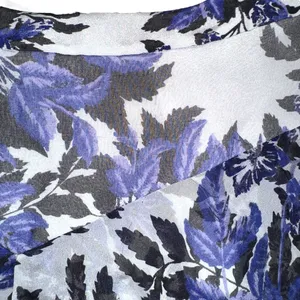 Rebecca Taylor Silk Tiered Blue and Black Ruffle Printed Midi Skirt 8 thumbnail 8