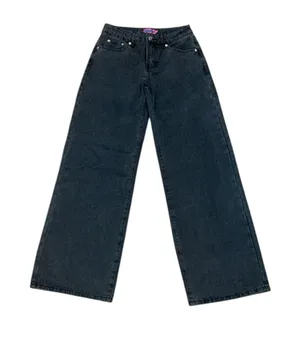 NWT edikted low rise black jeans with pink bow embroidery thumbnail 1