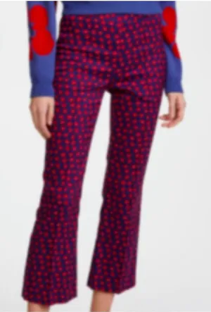 Alice + Olivia‎ Michiko Pintuck Crop Floral Pants Size 2 thumbnail 1
