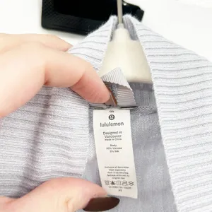 Lululemon Womens Silk Blend Open‎ Front Stillness Wrap Cardigan OS Silver Fox thumbnail 8