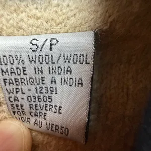 Portraits Northern Isles Women Small Brown Blue Boho Cabin‎ Wool Toggle Jacket thumbnail 4