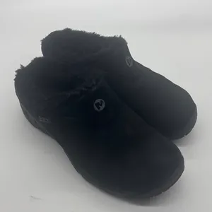 Merrell Encore Ice Black Suede Faux Fur Lined Clogs Mules Shoes Womens thumbnail 3