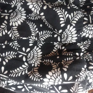 Old Navy L Loungewear Pull-On Pocketed Black White Flower Wide Leg Pants thumbnail 3