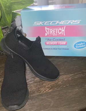 Skechers Black Stretch Fit Air-Cooled Memory Foam Slip On Sneaker 8.5 thumbnail 1